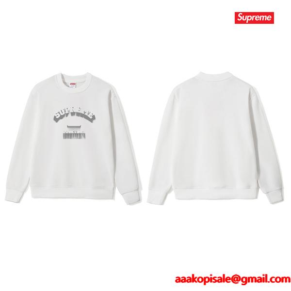 SUPREME シュプリーム コピー お洒落 冬仕様 ホワイト 即完 ロゴ スウェット
