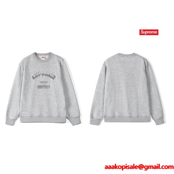 SUPREME シュプリーム コピー お洒落 冬仕様 ホワイト 即完 ロゴ スウェット