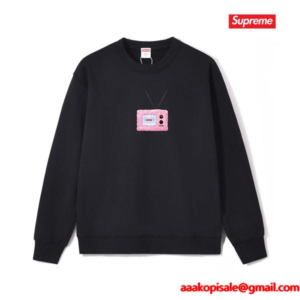 2025秋冬 保温 ホワイト 数量限定 プリント SUPREME シュプリーム コピー スウェット