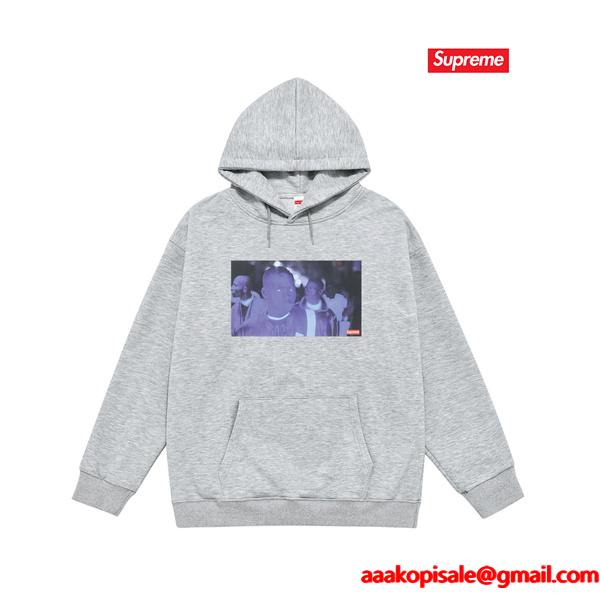SUPREME シュプリーム コピー 秋冬定番 起毛 ホワイト 人気集中 フォト パーカー