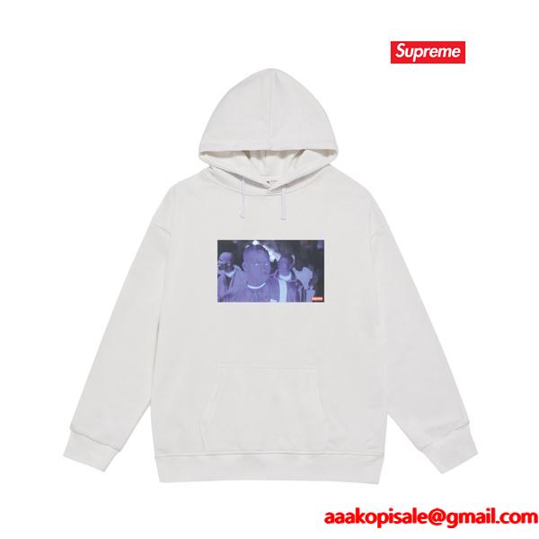 SUPREME シュプリーム コピー 秋冬定番 起毛 ホワイト 人気集中 フォト パーカー