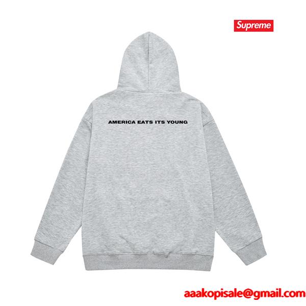 SUPREME シュプリーム コピー 秋冬定番 起毛 ホワイト 人気集中 フォト パーカー