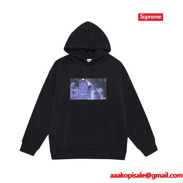 SUPREME シュプリーム コピー 秋冬定番 起毛 ホワイト 人気集中 フォト パーカー