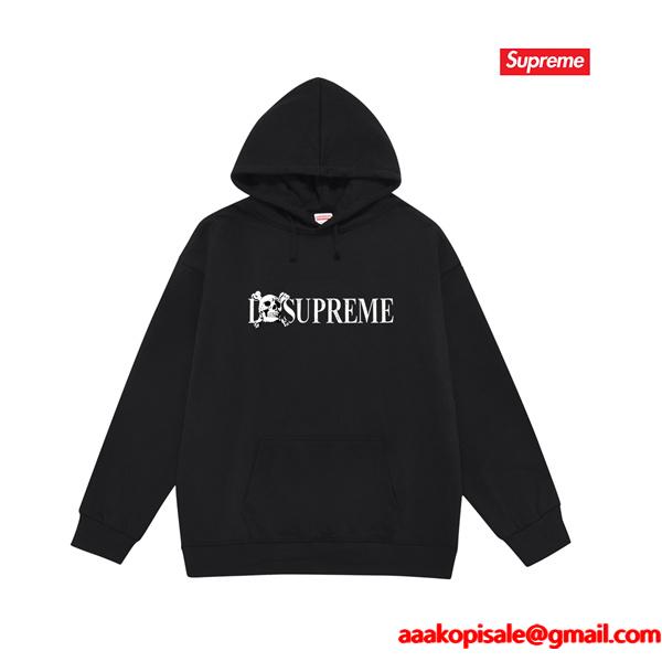 2025秋冬必須 防寒対策 ブラック 新作 ロゴ パーカー SUPREME シュプリーム コピー