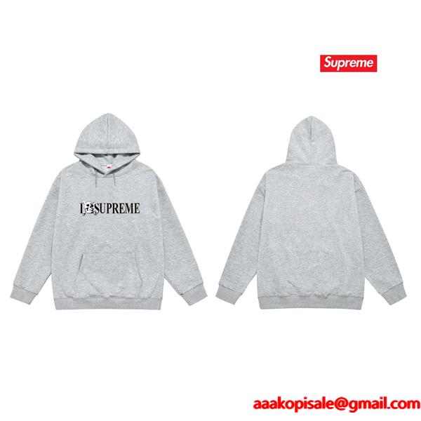 2025秋冬必須 防寒対策 ブラック 新作 ロゴ パーカー SUPREME シュプリーム コピー