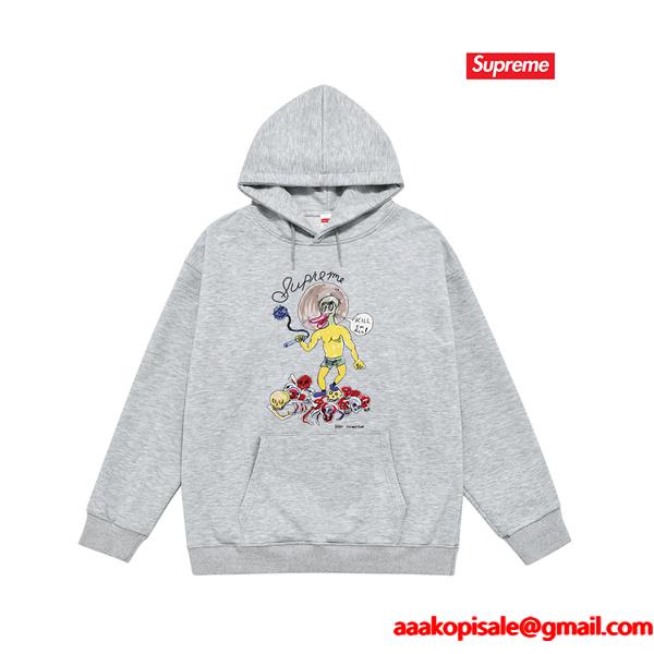 SUPREME シュプリーム コピー 秋冬対応 肌触り良好 ホワイト 数量限定 パーカー