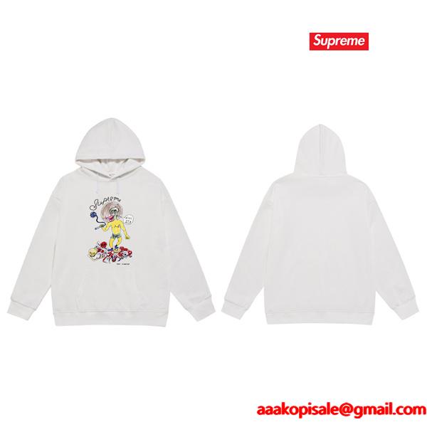 SUPREME シュプリーム コピー 秋冬対応 肌触り良好 ホワイト 数量限定 パーカー
