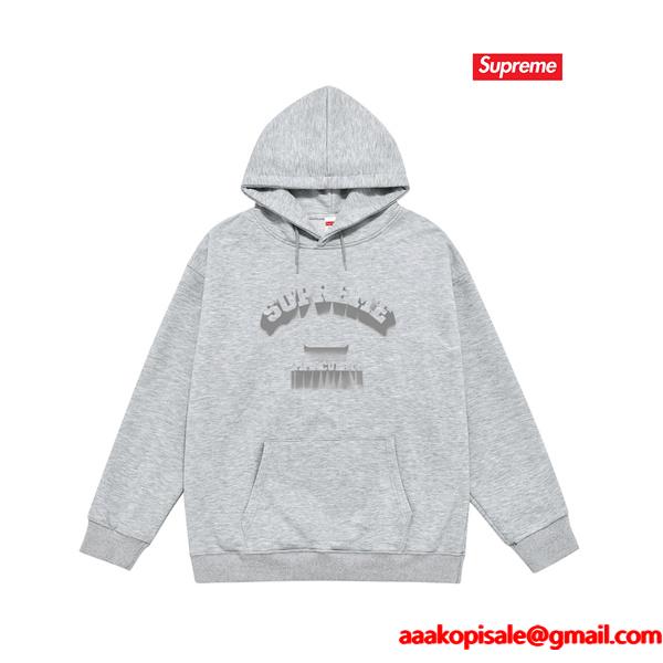秋冬準備 温かさ重視 杢グレー 売れ筋 SUPREME シュプリーム 偽物 パーカー
