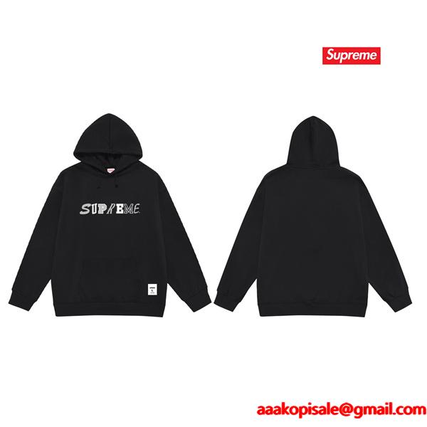 秋冬コーデ 快適 ブラック おすすめ SUPREME シュプリーム スーパーコピー パーカー