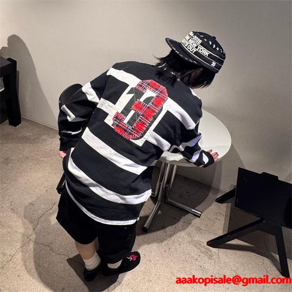 高品質 トレンド ボーダー 定番 人気爆発 SUPREME シュプリーム コピー 長袖ｔシャツ