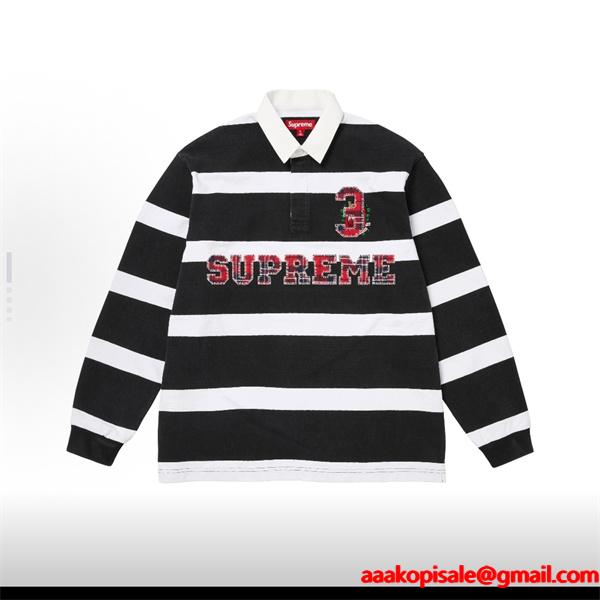 高品質 トレンド ボーダー 定番 人気爆発 SUPREME シュプリーム コピー 長袖ｔシャツ
