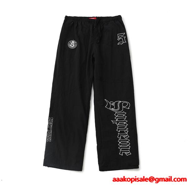 2025秋冬コーデ プレミアム ブラック 定番 SUPREME シュプリーム 偽物 パンツ