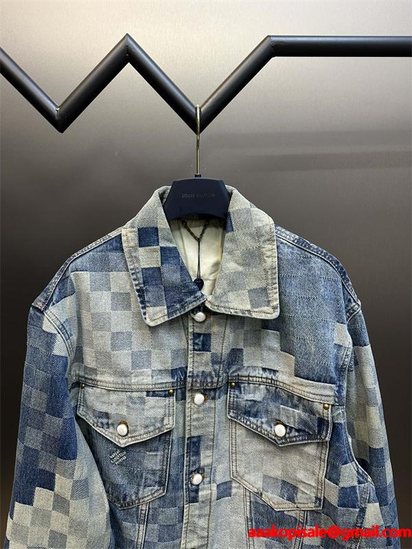 オーバーサイズ デニムジャケット ユニセックス トレンド LOUIS VUITTON ルイヴィトン コピー