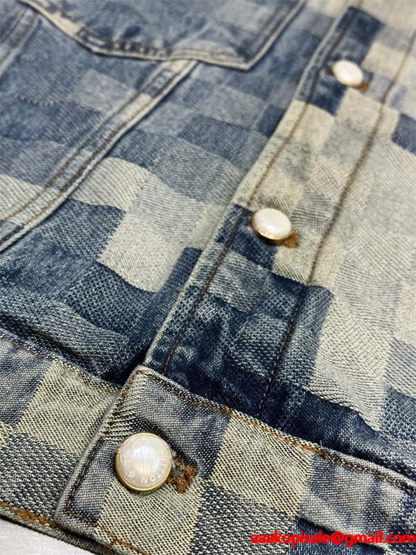 オーバーサイズ デニムジャケット ユニセックス トレンド LOUIS VUITTON ルイヴィトン コピー