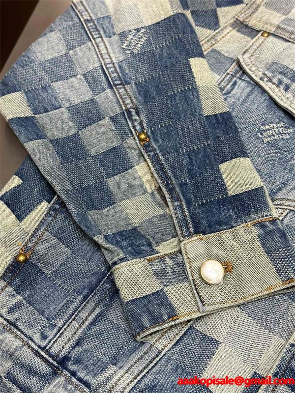 オーバーサイズ デニムジャケット ユニセックス トレンド LOUIS VUITTON ルイヴィトン コピー
