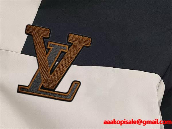 ミニマル中綿 LOUIS VUITTON ルイヴィトン コピー ジャケット ブラック ワンポイント 大人モード