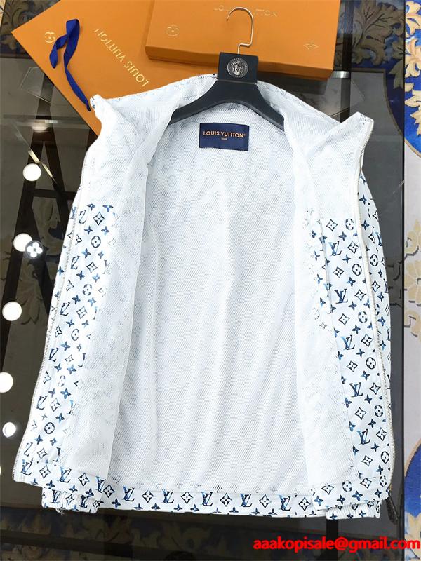 2025秋冬 総柄プリント LOUIS VUITTON ルイヴィトン コピー ジャケット ホワイト 着心地 