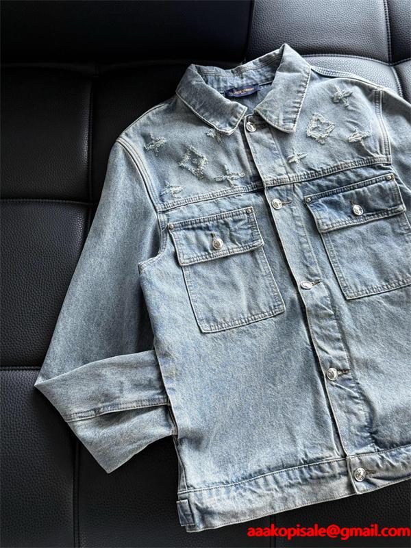 LOUIS VUITTON ルイヴィトン コピー デニムジャケット ベーシックシルエット 着回し力