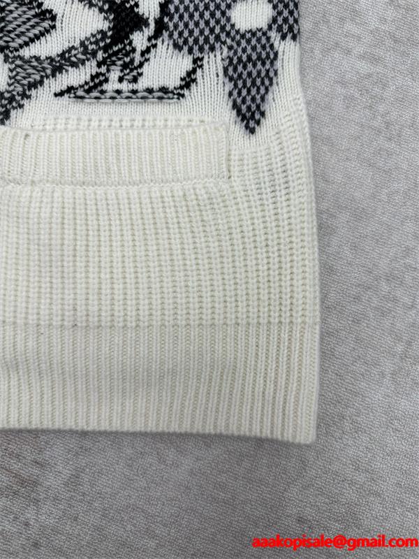 2025秋冬 Vネック ニット LOUIS VUITTON ルイヴィトン 偽物 カーディガン リラックス