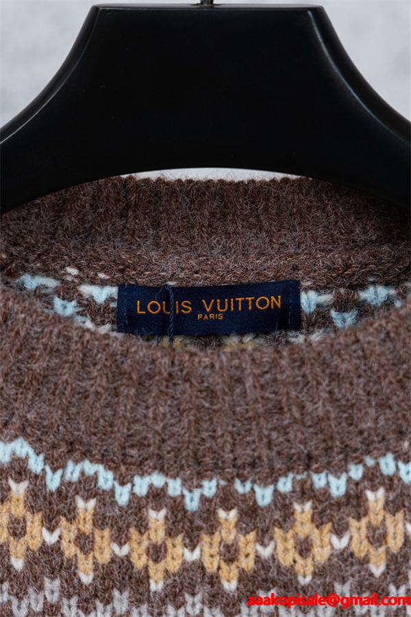 人気上昇中！ニット ブラウン トレンド プレミアム LOUIS VUITTON ルイヴィトン 偽物