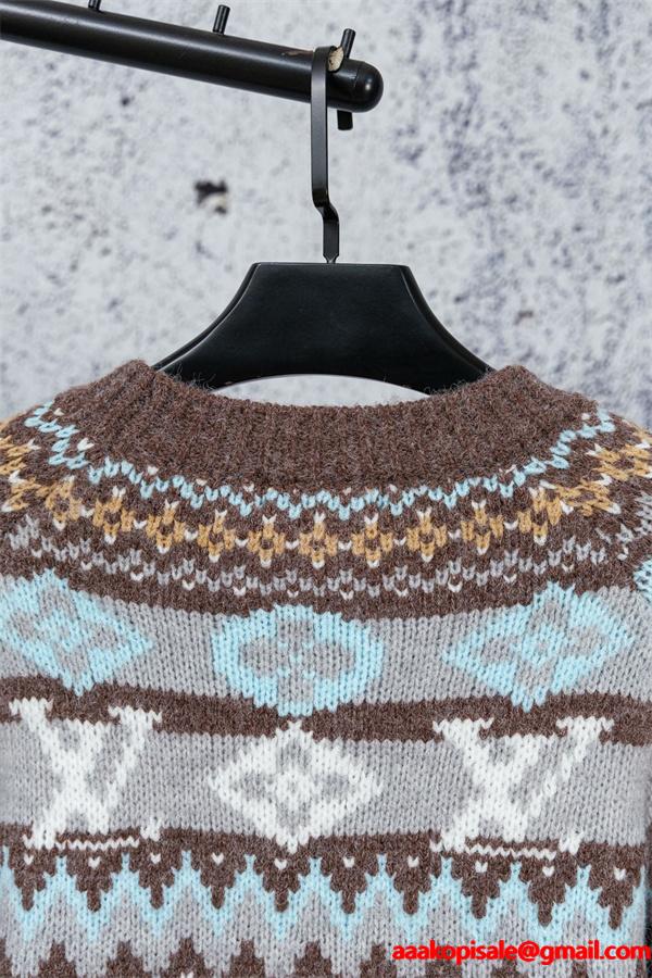 人気上昇中！ニット ブラウン トレンド プレミアム LOUIS VUITTON ルイヴィトン 偽物