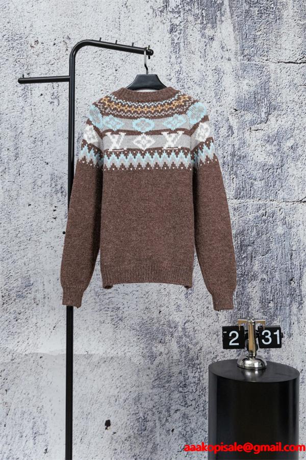 人気上昇中！ニット ブラウン トレンド プレミアム LOUIS VUITTON ルイヴィトン 偽物