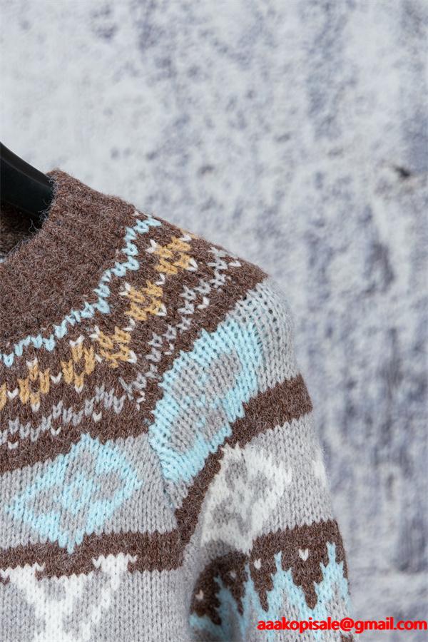 人気上昇中！ニット ブラウン トレンド プレミアム LOUIS VUITTON ルイヴィトン 偽物