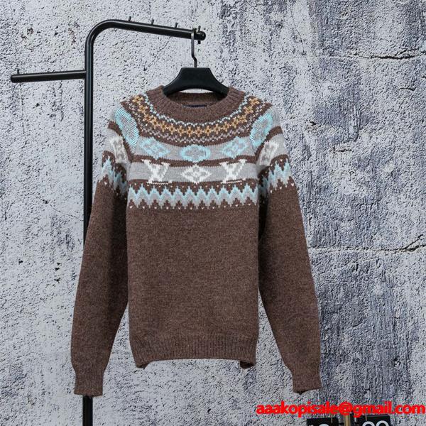 人気上昇中！ニット ブラウン トレンド プレミアム LOUIS VUITTON ルイヴィトン 偽物