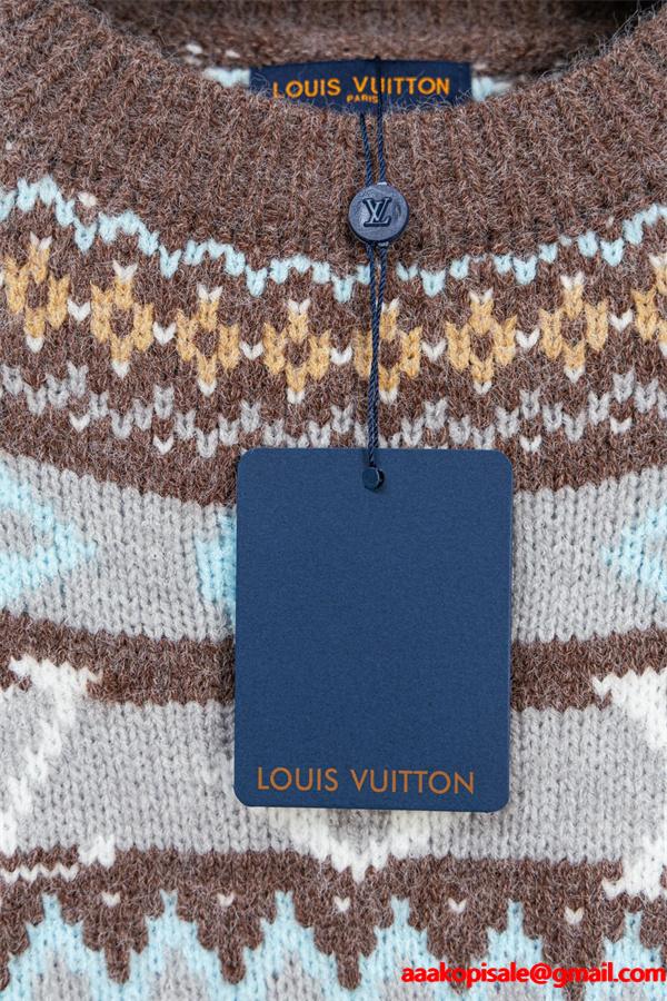 人気上昇中！ニット ブラウン トレンド プレミアム LOUIS VUITTON ルイヴィトン 偽物