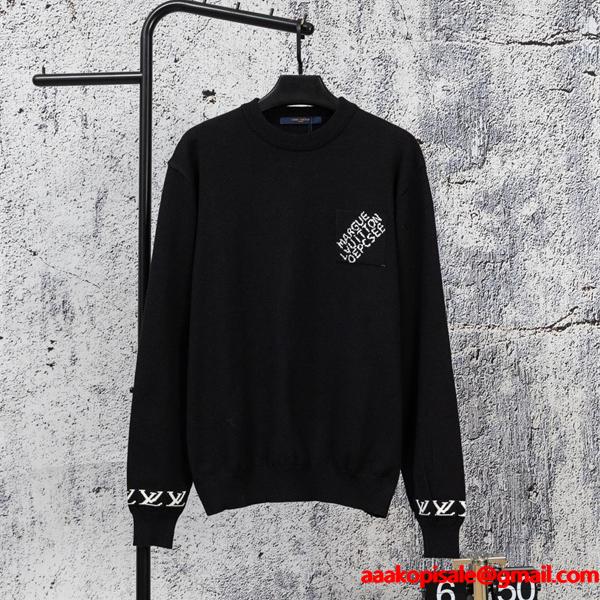 LOUIS VUITTON ルイヴィトン コピー 数量限定！ニット ブラック 定番 カジュアル 2025秋冬