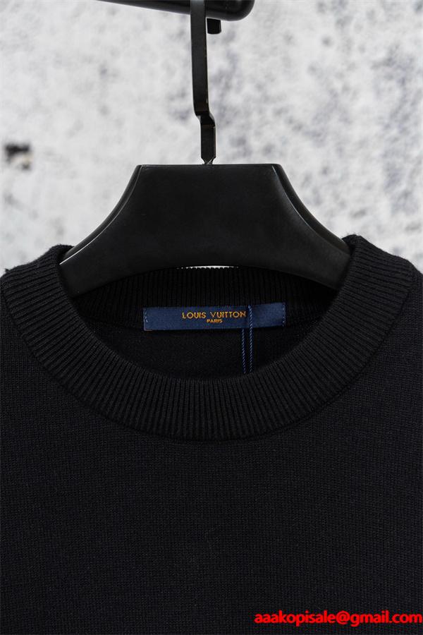 LOUIS VUITTON ルイヴィトン コピー 数量限定！ニット ブラック 定番 カジュアル 2025秋冬