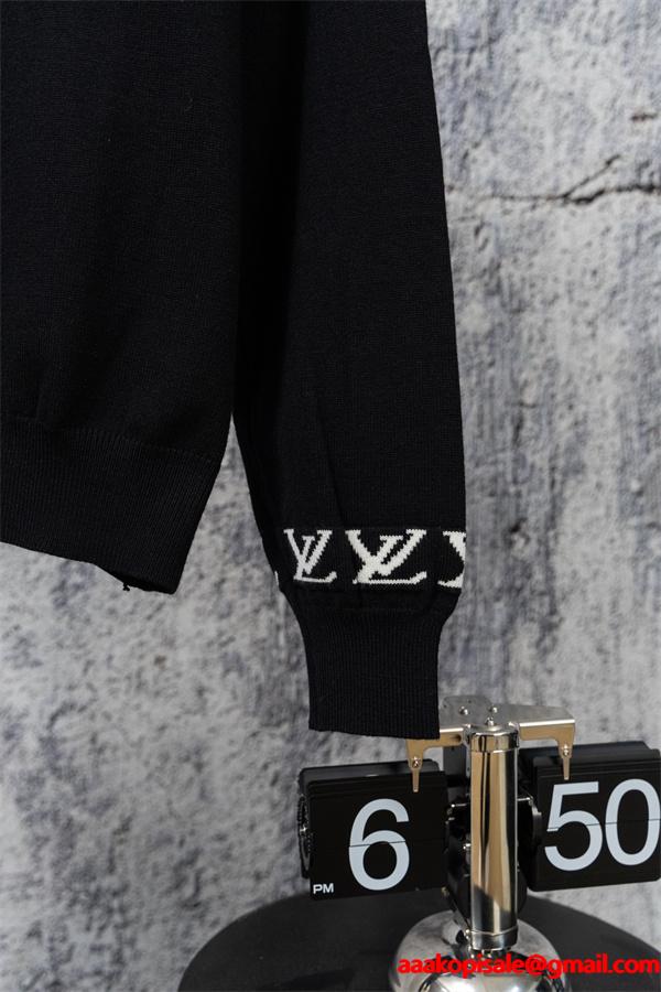 LOUIS VUITTON ルイヴィトン コピー 数量限定！ニット ブラック 定番 カジュアル 2025秋冬