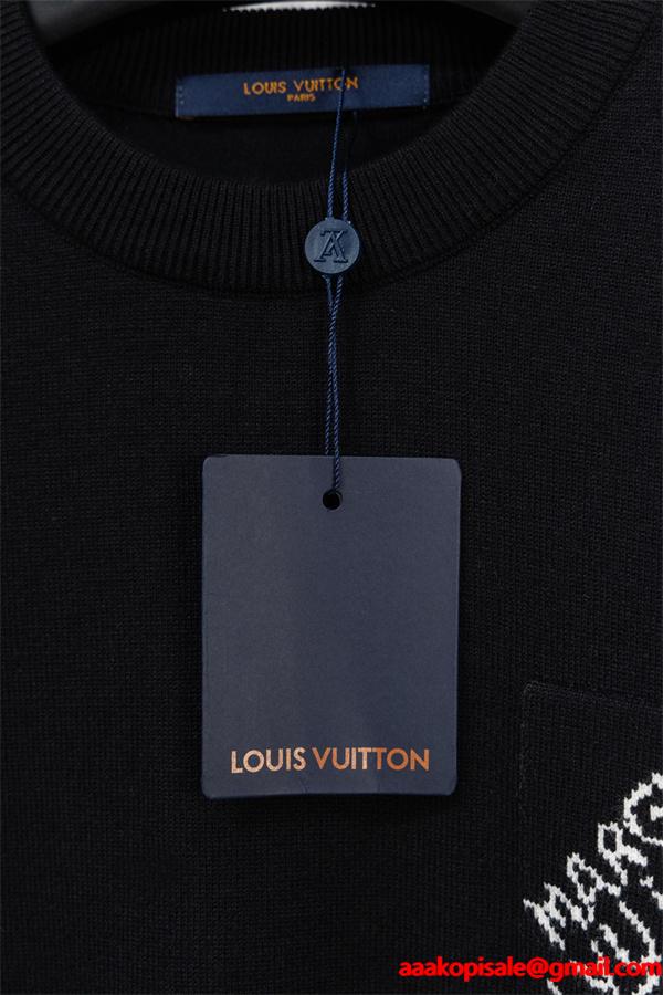 LOUIS VUITTON ルイヴィトン コピー 数量限定！ニット ブラック 定番 カジュアル 2025秋冬