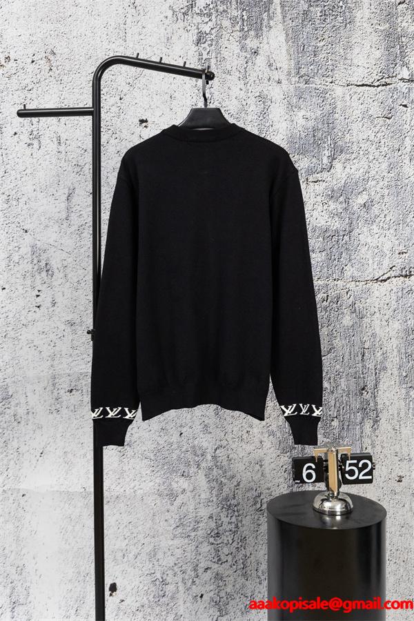 LOUIS VUITTON ルイヴィトン コピー 数量限定！ニット ブラック 定番 カジュアル 2025秋冬