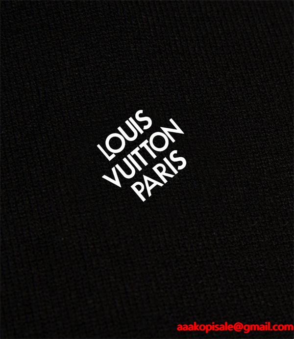 LOUIS VUITTON ルイヴィトン コピー 注目の新作！ロゴ ニットホワイト シンプル 抜群