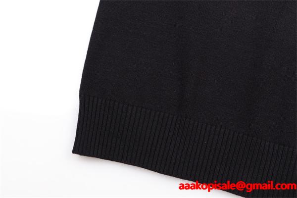 入手困難！ロゴ刺繍 ニット ブラック 高級感漂う 人気 LOUIS VUITTON ルイヴィトン コピー