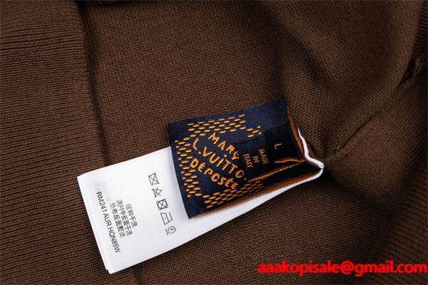 フルジップ ニット LOUIS VUITTON ルイヴィトン コピー ジャケット ブラウン きれいめ