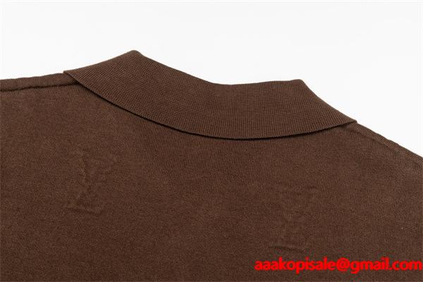 フルジップ ニット LOUIS VUITTON ルイヴィトン コピー ジャケット ブラウン きれいめ