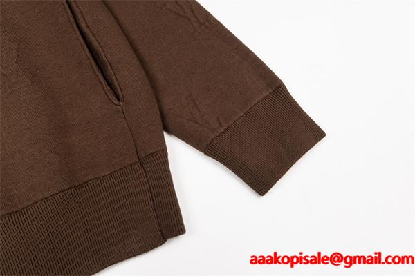 フルジップ ニット LOUIS VUITTON ルイヴィトン コピー ジャケット ブラウン きれいめ