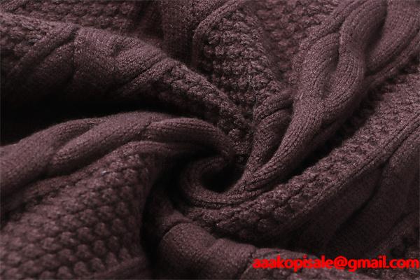 ケーブル編み LOUIS VUITTON ルイヴィトン コピー ニット ブラウン クルーネック 秋冬