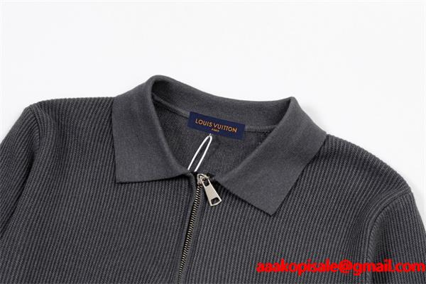 2025秋冬必須  ニット グレー 襟付き カジュアル LOUIS VUITTON ルイヴィトン スーパーコピー