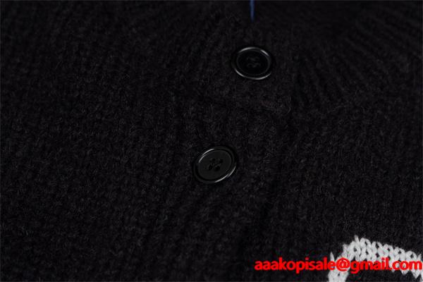 LOUIS VUITTON ルイヴィトン コピー 入手困難 カーディガン ブラック プレミアム品質 メンズ