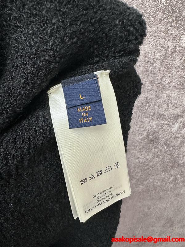 ロゴニット ブラック クルーネック メンズ お洒落 LOUIS VUITTON ルイヴィトン 偽物