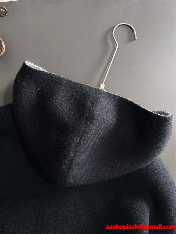 フード付き LOUIS VUITTON ルイヴィトン スーパーコピー ニットパーカー グレー 当店イチオシ