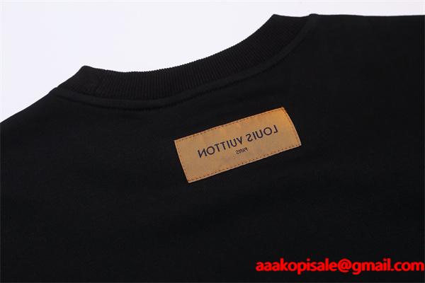 ロゴスウェット LOUIS VUITTON ルイヴィトン コピー ブラック 2025秋冬準備 モード系