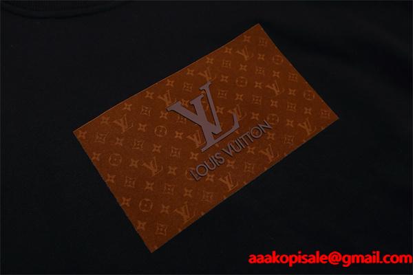 ロゴスウェット LOUIS VUITTON ルイヴィトン コピー ブラック 2025秋冬準備 モード系