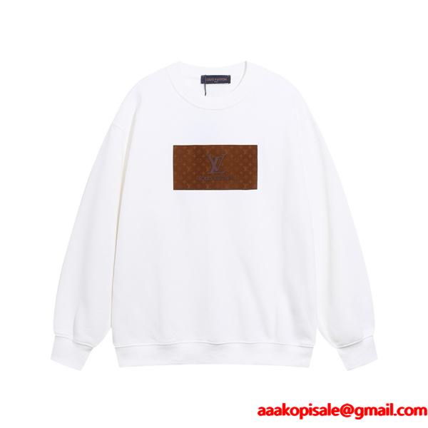 ロゴスウェット LOUIS VUITTON ルイヴィトン コピー ブラック 2025秋冬準備 モード系