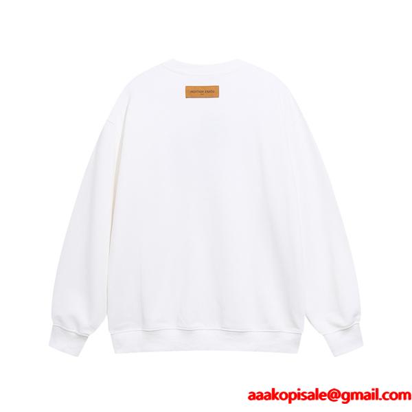 ロゴスウェット LOUIS VUITTON ルイヴィトン コピー ブラック 2025秋冬準備 モード系