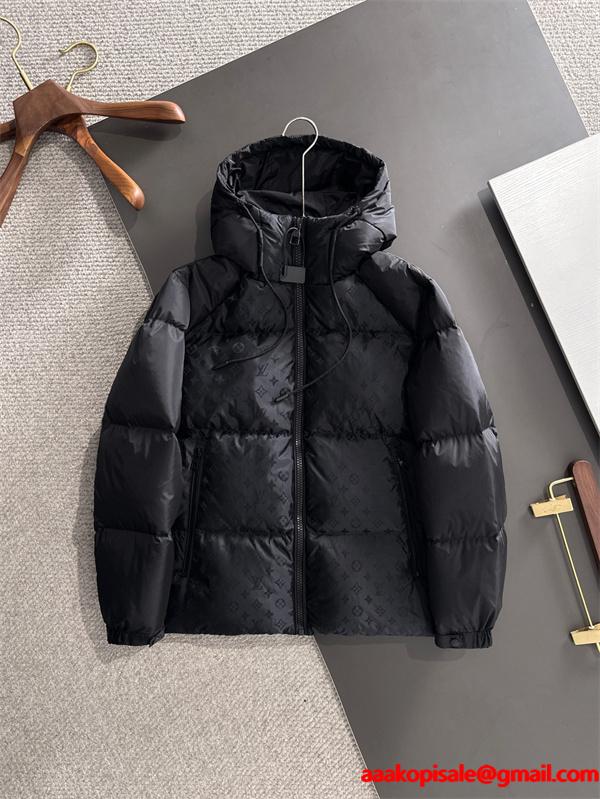LOUIS VUITTON ルイヴィトン コピー ダウンジャケット カーキ フード付き 注目の新作 上質 