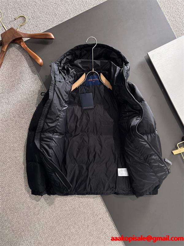 LOUIS VUITTON ルイヴィトン コピー ダウンジャケット カーキ フード付き 注目の新作 上質 